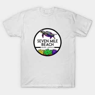 Seven Mile Beach Negril Jamaica Sea Turtle T-Shirt